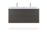 Duravit XSquare Waschtisch-Unterschrank XS417404949 121x56x47,8cm, 2 Schubkästen, Graphit matt