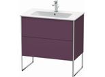 Duravit XSquare Waschtisch-Unterschrank XS444609494 81x59,2x47,8cm, 2 Auszüge, Aubergine seidenmatt