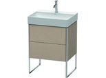 Duravit XSquare Waschtisch-Unterschrank XS444207575 58,4x49,1x46cm, 2 Auszüge, Leinen