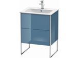 Duravit XSquare Waschtisch-Unterschrank XS444504747 61x59,2x47,8cm, 2 Auszüge, Stone Blue hochglanz