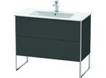 Duravit XSquare Waschtisch-Unterschrank XS444704949 101x59,2x47,8cm, 2 Auszüge, Graphit matt