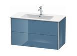 Duravit XSquare Waschtisch-Unterschrank XS417304747 101x56x47,8cm, 2 Schubkästen, Stone Blue hochglanz