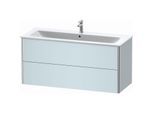 Duravit XSquare Waschtisch-Unterschrank XS417409797 121x56x47,8cm, 2 Schubkästen, Lichtblau seidenmatt
