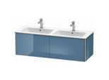Duravit XSquare Waschtisch-Unterschrank XS407504747 128x40x47,8cm, 2 Auszüge, Stone Blue hochglanz