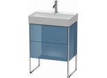 Duravit XSquare Waschtisch-Unterschrank XS445304747 58,4x49,1x39cm, 2 Auszüge, Stone Blue hochglanz
