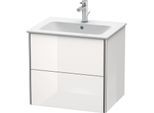 Duravit XSquare Waschtisch-Unterschrank XS417101818 61x56x47,8cm, 2 Schubkästen, weiß matt