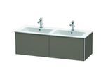 Duravit XSquare Waschtisch-Unterschrank XS407509090 128x40x47,8cm, 2 Auszüge, Flannel Grey seidenmatt