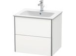Duravit XSquare Waschtisch-Unterschrank XS417103636 61x56x47,8cm, 2 Schubkästen, weiß seidenmatt