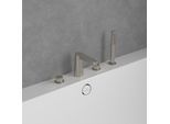 Villeroy und Boch Conum Vierloch-Badewannenarmatur TVT12700200064 mit Handbrause, brushed nickel black