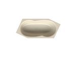 Bette BetteMetric 6-Eck-Badewanne 6841-006 jasmin, 206x90x45cm, Fußende links, Überlauf vorne