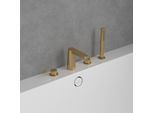 Villeroy und Boch Conum Vierloch-Badewannenarmatur TVT12700200076 mit Handbrause, brushed gold