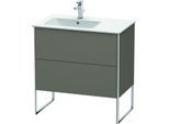Duravit XSquare Waschtisch-Unterschrank XS445009090 81x59,2x47,8cm, 2 Auszüge, Becken links, Flannel Grey seidenmatt
