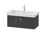 Duravit White Tulip Waschtisch-Unterschrank WT42520H1H1 98,4 x 45,8 cm, Graphit Hochglanz, wandhängend, 1 Auszug mit Griff