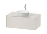 Duravit White Tulip Waschtisch-Unterschrank WT497603939 100 x 55 cm, Nordic Weiß Seidenmatt, wandhängend, 1 Auszug, 1 Konsolenplatte