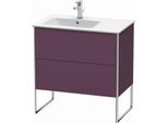 Duravit XSquare Waschtisch-Unterschrank XS445009494 81x59,2x47,8cm, 2 Auszüge, Becken links, Aubergine seidenmatt