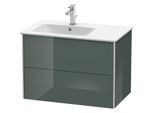Duravit XSquare Waschtisch-Unterschrank XS417603838 81x56x47,8cm, 2 Schubkästen, Becken links, Dolomiti Grey hochglanz