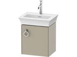 Duravit White Tulip Waschtisch-Unterschrank WT4250R6060 38,4 x 29,8 cm, Taupe Seidenmatt, wandhängend, 1 Türe mit Griff, rechts