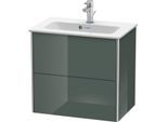 Duravit XSquare Waschtisch-Unterschrank XS416503838 61x56x38,8cm, 2 Schubkästen, Dolomiti Grey hochglanz