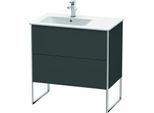 Duravit XSquare Waschtisch-Unterschrank XS445004949 81x59,2x47,8cm, 2 Auszüge, Becken links, Graphit matt