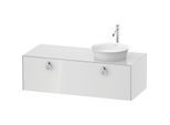 Duravit White Tulip Waschtisch-Unterschrank WT4982R8585 130 x 55 cm, Weiß Hochglanz, wandhängend, 1 Auszug mit Griff, Becken rechts
