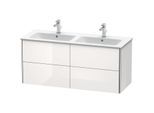Duravit XSquare Waschtisch-Unterschrank XS417503939 128x56x47,8cm, 4 Schubkästen, Nordic weiß seidenmatt