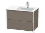 Duravit XSquare Waschtisch-Unterschrank XS417709090 81x56x47,8cm, 2 Schubkästen, Becken rechts, Flannel Grey seidenmatt