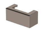 Duravit D-Neo Waschtisch-Unterschrank DE427404343 98,4 x 44,2 cm, Basalt Matt, wandhängend, 1 Auszug