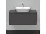Duravit D-Neo Waschtisch-Unterschrank DE494804949 100 x 55 cm, Graphit Matt, wandhängend, 1 Auszug, 1 Konsolenplatte