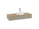 Villeroy & Boch Antao Waschtischunterschrank 1200x190x500mm L10151HK mit Beleuchtung mit Struktur FK/AP: HK/1