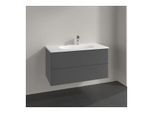 Villeroy und Boch Antao Waschtisch-Unterschrank L05100GK 98,8x50,4x49,6cm, mit Frontstruktur, anthracite matt lacquer, mit Beleuchtung