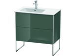 Duravit XSquare Waschtisch-Unterschrank XS445003838 81x59,2x47,8cm, 2 Auszüge, Becken links, Dolomiti Grey hochglanz