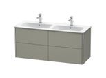 Duravit XSquare Waschtisch-Unterschrank XS417509292 128x56x47,8cm, 4 Schubkästen, Steingrau seidenmatt