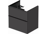 Duravit D-Neo Waschtisch-Unterschrank DE436104949 61 x 46,2 cm, Graphit Matt, wandhängend, 1 Schubkasten, 1 Auszug