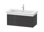 Duravit White Tulip Waschtisch-Unterschrank WT43420H1H1 98,4 x 45,8 cm, Graphit Hochglanz, wandhängend, 2 Schubkästen