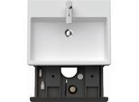 Duravit D-Neo Waschtisch-Unterschrank DE437104343 58,4 x 44,2 cm, Basalt Matt, wandhängend, 1 Schubkasten, 1 Auszug