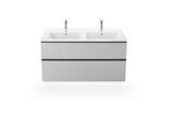 Duravit D-Neo Waschtisch-Unterschrank DE436500707 128 x 46,2 cm, Betongrau Matt, wandhängend, 1 Schubkasten, 1 Auszug