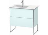 Duravit XSquare Waschtisch-Unterschrank XS445000909 81x59,2x47,8cm, 2 Auszüge, Becken links, Lichtblau matt