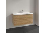 Villeroy und Boch Antao Waschtisch-Unterschrank K05100HN 98,8x50,4x49,6cm, mit Frontstruktur, honey oak