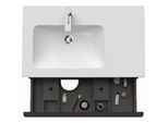 Duravit D-Neo Waschtisch-Unterschrank DE436607979 81 x 46,2 cm, Nussbaum Natur, wandhängend, 1 Schubkasten, 1 Auszug