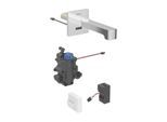 Geberit Brenta Infrarot-Waschtischarmatur 116297211 22 cm, Wandmontage, Netzbetrieb, UP-Funktionsbox, mit Thermostatmischer, hochglanz-verchromt