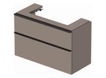 Duravit D-Neo Waschtisch-Unterschrank DE437404343 98,4 x 44,2 cm, Basalt Matt, wandhängend, 1 Schubkasten, 1 Auszug