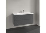 Villeroy und Boch Antao Waschtisch-Unterschrank K05100GK 98,8x50,4x49,6cm, mit Frontstruktur, anthracite matt lacquer