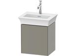 Duravit White Tulip Waschtisch-Unterschrank WT4240L9292 38,4 x 29,8 cm, Steingrau Seidenmatt, wandhängend, 1 Türe, links