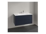 Villeroy und Boch Antao Waschtisch-Unterschrank L05000HG 98,8x50,4x49,6cm, ohne Frontstruktur, midnight blue matt lacquer, mit Beleuchtung