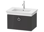 Duravit White Tulip Waschtisch-Unterschrank WT42510H1H1 68,4 x 45,8 cm, Graphit Hochglanz, wandhängend, 1 Auszug mit Griff