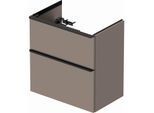 Duravit D-Neo Waschtisch-Unterschrank DE436804343 61 x 37,2, Basalt Matt, wandhängend, 1 Schubkasten, 1 Auszug