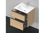 Duravit D-Neo Waschtisch-Unterschrank DE436103030 61 x 46,2 cm, Eiche Natur, wandhängend, 1 Schubkasten, 1 Auszug