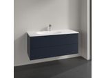 Villeroy und Boch Antao Waschtisch-Unterschrank K06100HG 118,8x50,4x49,3cm, mit Frontstruktur, midnight blue matt lacquer