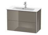 Duravit XSquare Waschtisch-Unterschrank XS416608989 81x56x38,8cm, 2 Schubkästen, Flannel Grey hochglanz