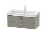 Duravit White Tulip Waschtisch-Unterschrank WT435209292 98,4 x 45,8 cm, Steingrau Seidenmatt, wandhängend, 2 Schubkästen mit Griff